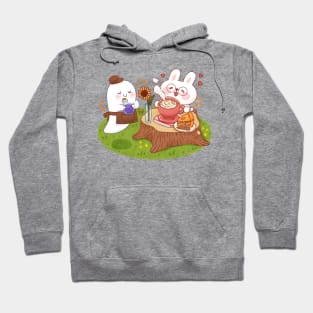 Bunny in a haunted cafe Hoodie